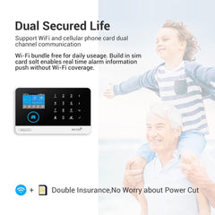 Wireless Alarm Panel Only, Remote Control by Phone Call/SMS/Wi-Fi, Support Multi-Language App, Alexa and Google Home for Home and Office by JCHENG SECURITY