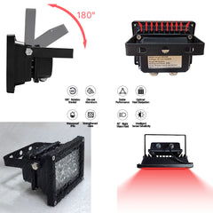 JCHENG IR Illuminator 8-Led Infrared Light Wide Angle with Power Adapter for security camera system and VRs