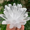 Natural White Quartz Cluster - 375g Energy Cleansing Stone for Office Desk & Aquarium