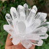 Natural White Quartz Cluster - 375g Energy Cleansing Stone for Office Desk & Aquarium
