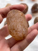 Natural Golden Flower Quartz from Madagascar | 53.7g Collector's Mineral with Transparent Core | Polished Window Display