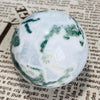 Natural Moss Agate Sphere 6.6cm - 396g Hand-Polished Crystal Ball Decor w/ Green Dendrites