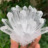 Natural White Quartz Cluster - 375g Energy Cleansing Stone for Office Desk & Aquarium