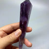 Reiki Amethyst Wand 12.9cm | Raw Brazilian Crystal Energy Tool (2.6cm Diameter)
