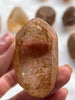 Natural Golden Flower Quartz from Madagascar | 53.7g Collector's Mineral with Transparent Core | Polished Window Display