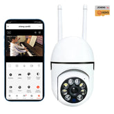 JCHENG SECURITY Camera for Baby/Pets/Eldly/Office/Home Camera PTZ - 4MP HD,Work with Alexa/Google Assitant device Indoor