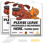 Delivery Sign for Package Delivery 2Pack Aluminum Sign With Mounting Hardware Ideal Indoor Outdoor Use