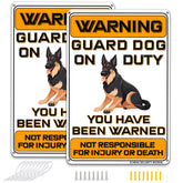 Beware of Dog Signs Do Not Enter Keep Out Aluminum Sign 12x8 Inch 2pack with Mounting Hardware for Home Farm Yard Garden Wall Decor Orange