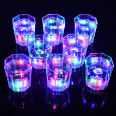 Light Up Shot Glasses Set of 24 Party Favors Adults Shot Cups for Party LED Flash Light Up Drinking Glasses Glow in the Dark Shot Glasses for Birthday Valentine Day Weddings Festivals