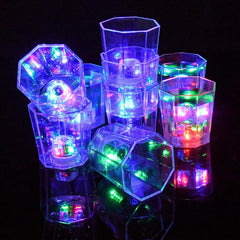 Light Up Shot Glasses Set of 24 Party Favors Adults Shot Cups for Party LED Flash Light Up Drinking Glasses Glow in the Dark Shot Glasses for Birthday Valentine Day Weddings Festivals