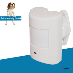 JC 433MHz Wireless Digital PIR Detector, Motion Detector Sensor PET Immunity Max 44lb(20kg) with Wireless Guarding Window Door Sensor Indoor