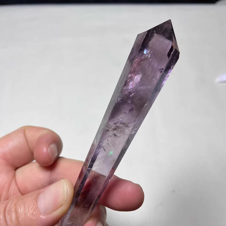 Natural Amethyst Scepter Crystal - 2.0x10.3cm Raw & Polished | 54g w/Intact Termination