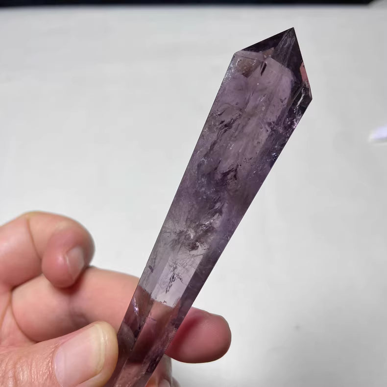 Natural Amethyst Scepter Crystal - 2.0x10.3cm Raw & Polished | 54g w/Intact Termination