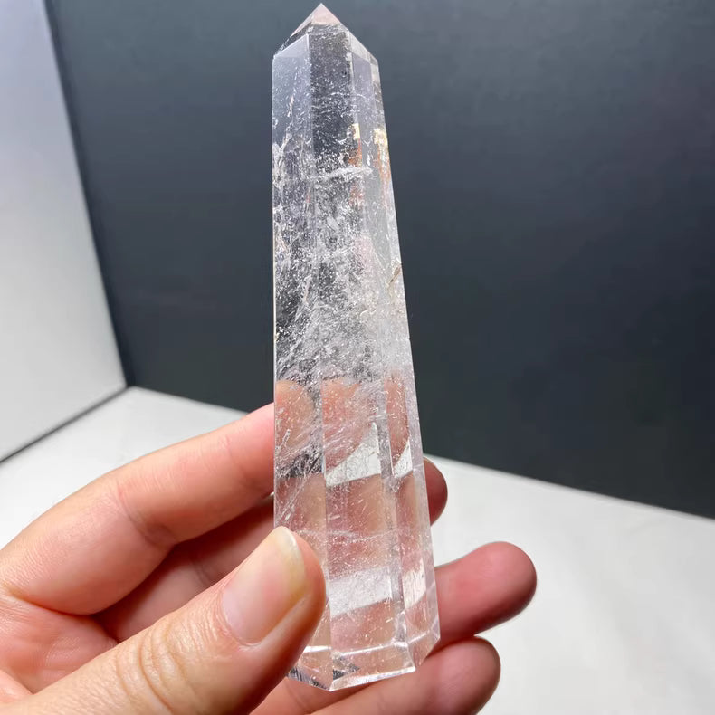 Clear Quartz Generator Wand 11cm | Raw Energy Amplifier (2.3cm Diameter)