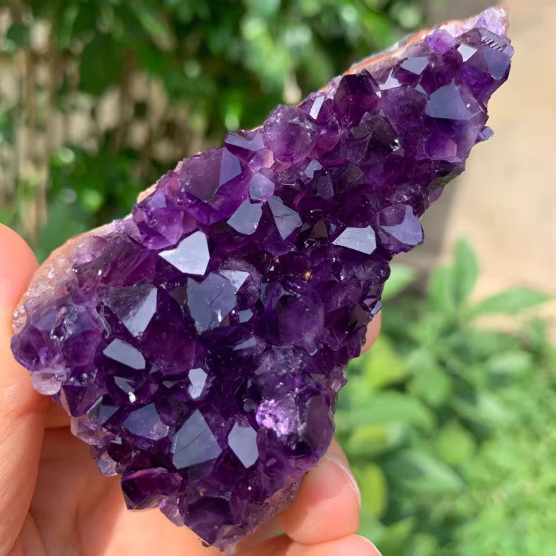 Vibrant Purple Amethyst Cluster from Uruguay | 143g Raw Crystal Decor | Office & Home Zen Accent 51*25*93mm