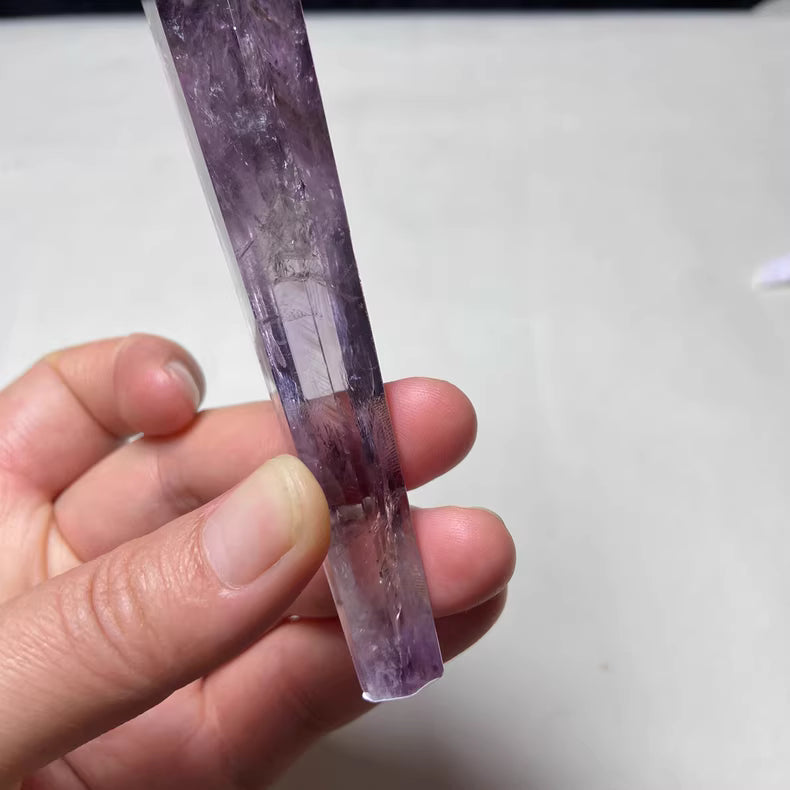 Natural Amethyst Scepter Crystal - 2.0x10.3cm Raw & Polished | 54g w/Intact Termination