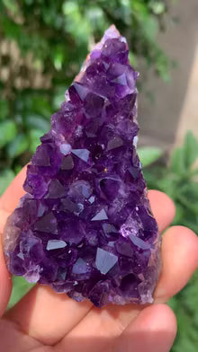 Vibrant Purple Amethyst Cluster from Uruguay | 143g Raw Crystal Decor | Office & Home Zen Accent 51*25*93mm