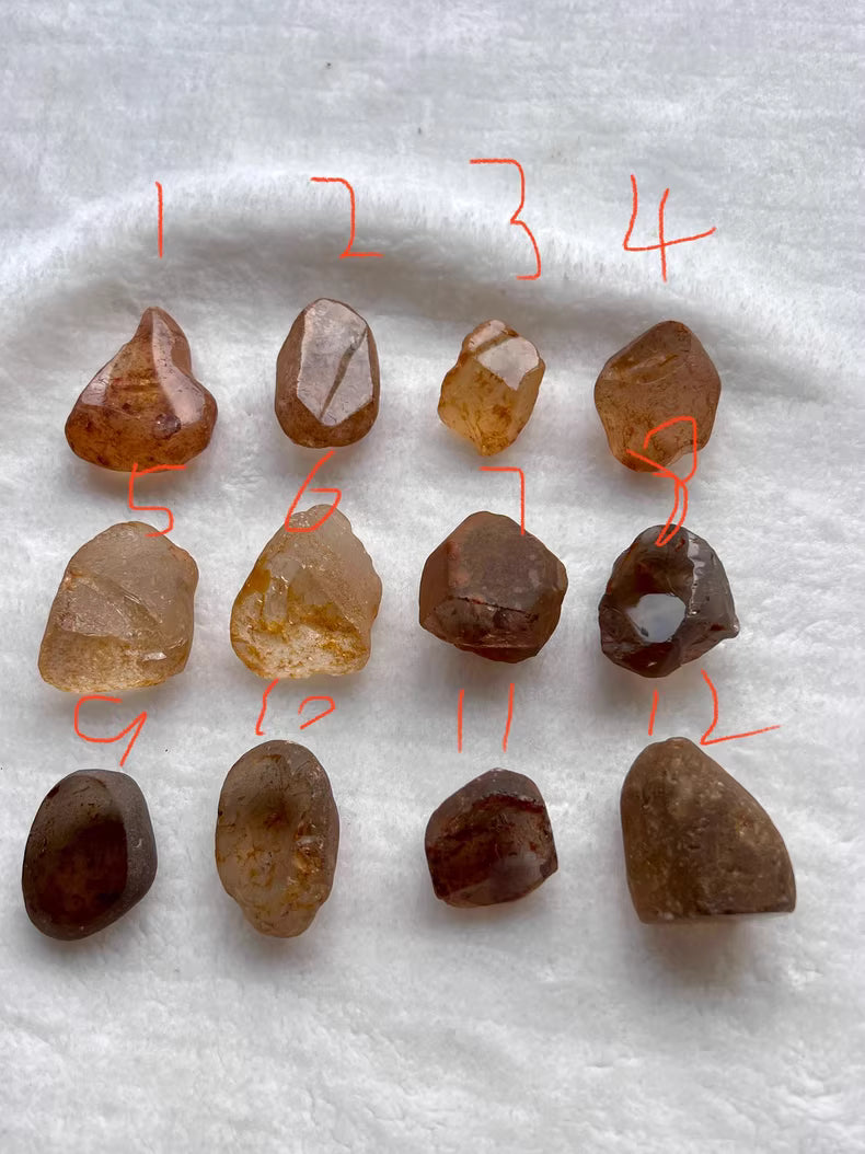 Natural Golden Flower Quartz from Madagascar | 53.7g Collector's Mineral with Transparent Core | Polished Window Display
