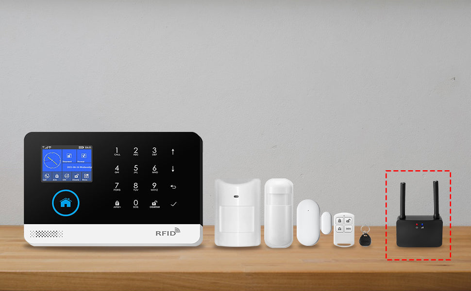 JCHENG Wireless 4G and WiFi Alarm System Alarm Kit Home Office Burglar Alarm