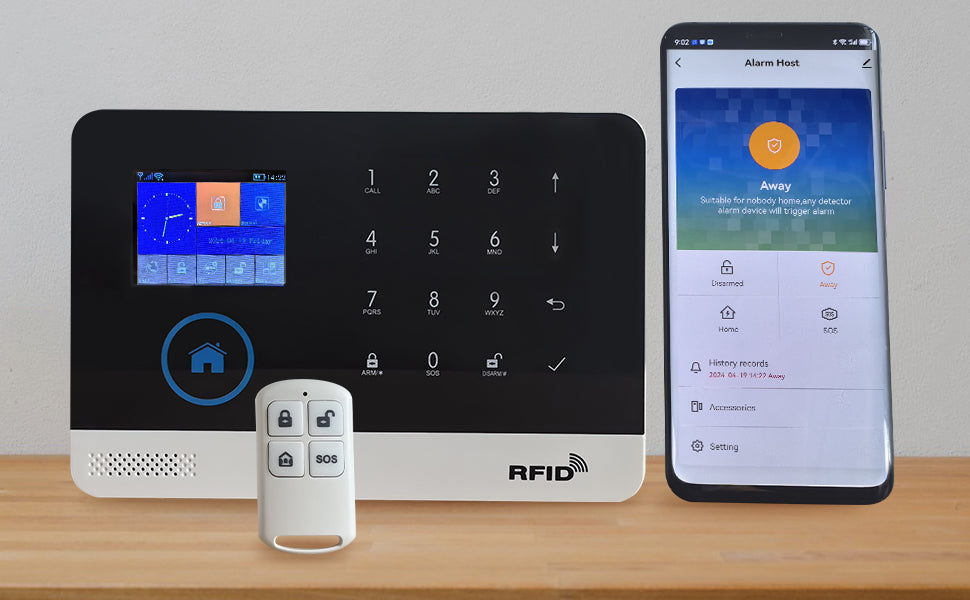 JCHENG Wireless 4G and WiFi Alarm System Alarm Kit Home Office Burglar Alarm