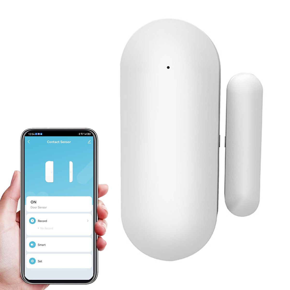 JCHENG Door Window Sensor for TUYA Zigbee Gateway Exclusively - Remote Monitoring, Extended Battery Life, App Control, Smart Home Automation