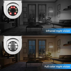 JCHENG Light Bulb Security Camera | 4MP 355° Rotating Guard | Compatible with Alexa/Google Assistant/Alarm System | SD Card Included |Indoor