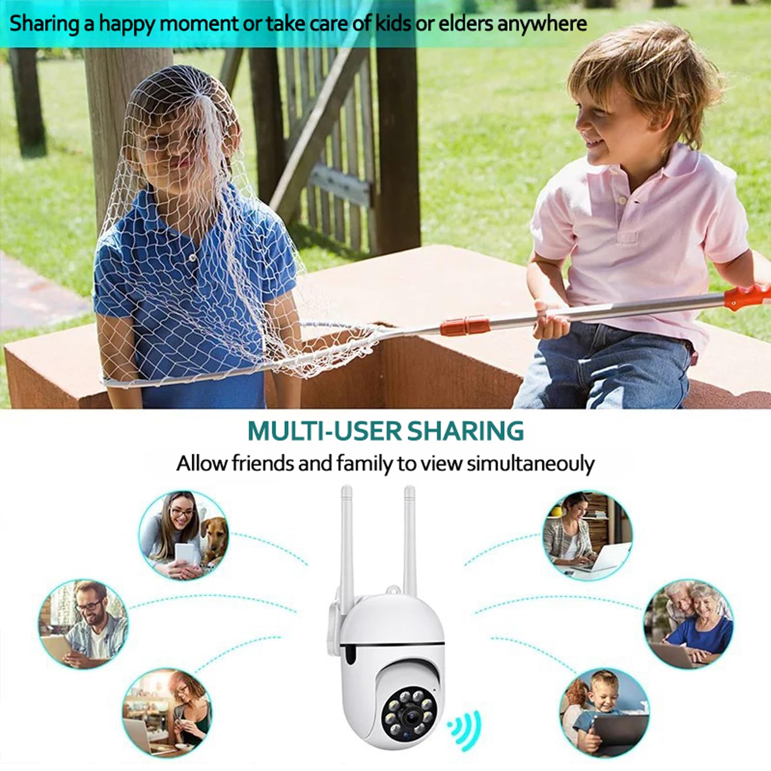 JCHENG SECURITY Camera for Baby/Pets/Eldly/Office/Home Camera PTZ - 4MP HD,Work with Alexa/Google Assitant device Indoor
