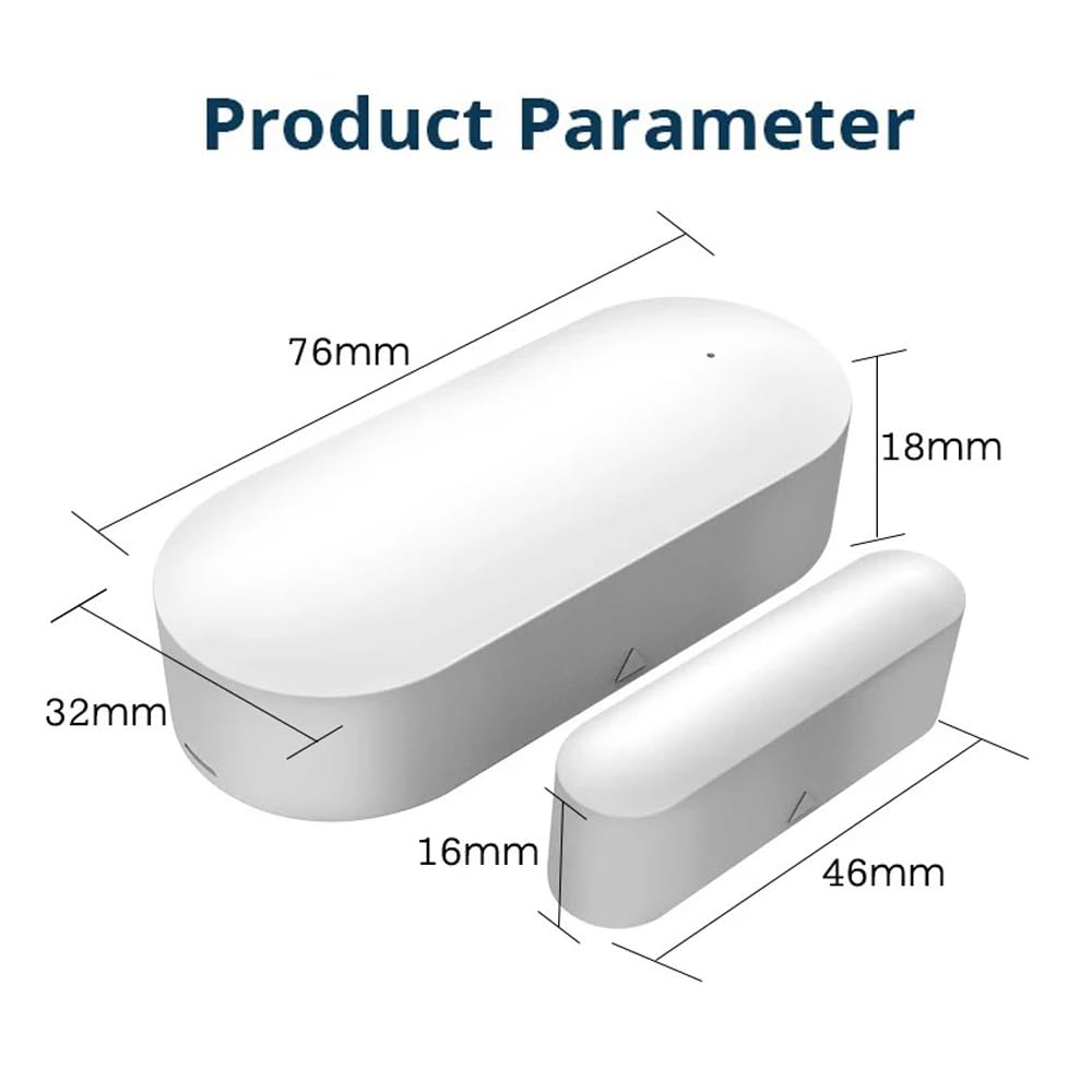 JCHENG Door Window Sensor for TUYA Zigbee Gateway Exclusively - Remote Monitoring, Extended Battery Life, App Control, Smart Home Automation